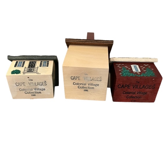 Vintage 1990 Cape Craftsman Colonial Village by Artist Rose Kennedy 3 Piece Set - Picture 4 of 10